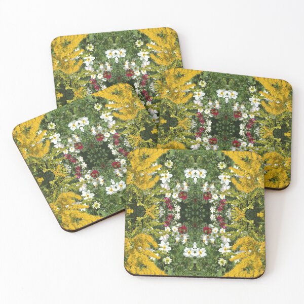 Item preview, Botanical Divine: Golden, Pink and White Flower Fusion designed and sold by RoseAromas.