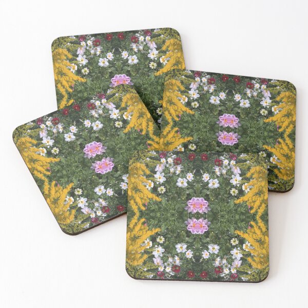 Item preview, Botanical Divine: Golden, Pink and White Flower Fusion designed and sold by RoseAromas.