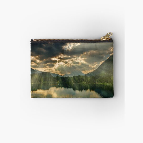 Item preview, Panoramic view of sun rays filtering from clouds, brown, yellow, mountain side calm view designed and sold by August-E.