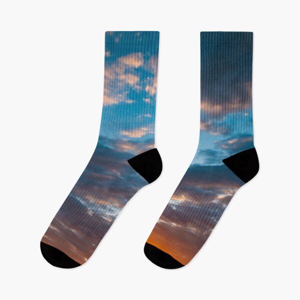 Item preview, Panoramic sky view, blue, orange, white, yellow clouds, morning aesthetic view designed and sold by August-E.
