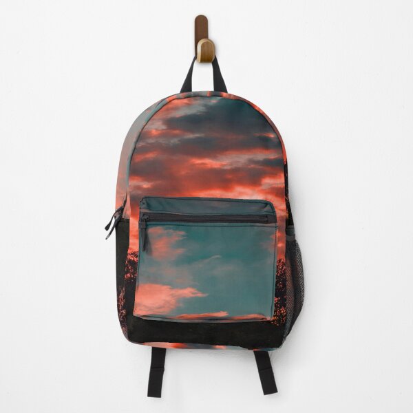 Item preview, Aesthetic sky view, blue, orange, black, pink, clouds, sunset evening designed and sold by August-E.
