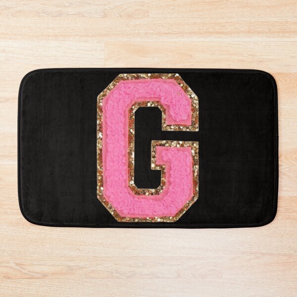 Item preview, G - Bubblegum Glitter Varsity Letter Patches designed and sold by Monograms Ultd.