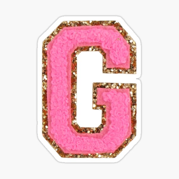 Bubblegum Glitter Varsity Letter Patches | Stoney Clover Lane N