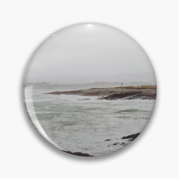 Item preview, Retro movie beach side waves clashing on black rocks, white milky waves, aesthetic vintage view designed and sold by August-E.