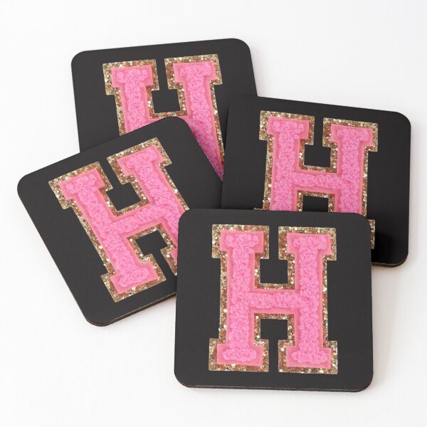 Item preview, H - Bubblegum Glitter Varsity Letter Patches designed and sold by Monograms Ultd.