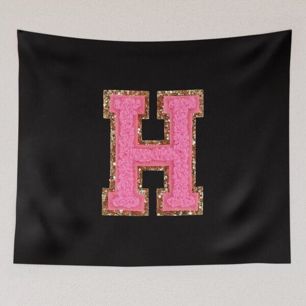 Item preview, H - Bubblegum Glitter Varsity Letter Patches designed and sold by Monograms Ultd.
