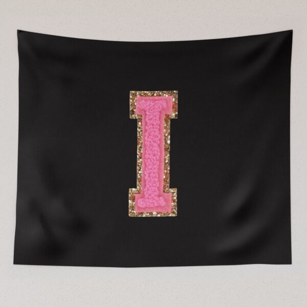 Item preview, I - Bubblegum Glitter Varsity Letter Patches designed and sold by Monograms Ultd.