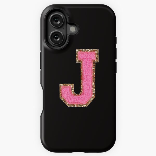 Vista previa del artículo con la obra «J - Parches de letras universitarias con purpurina y chicle», diseñado y vendido por Monograms Ultd.