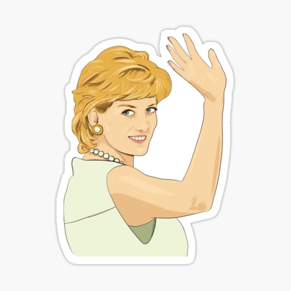 Lady Di queen of hearts Lady Diana Sticker
