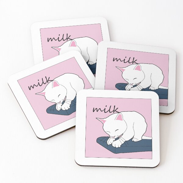 Item preview, white cats milk design. designed and sold by dadamda.