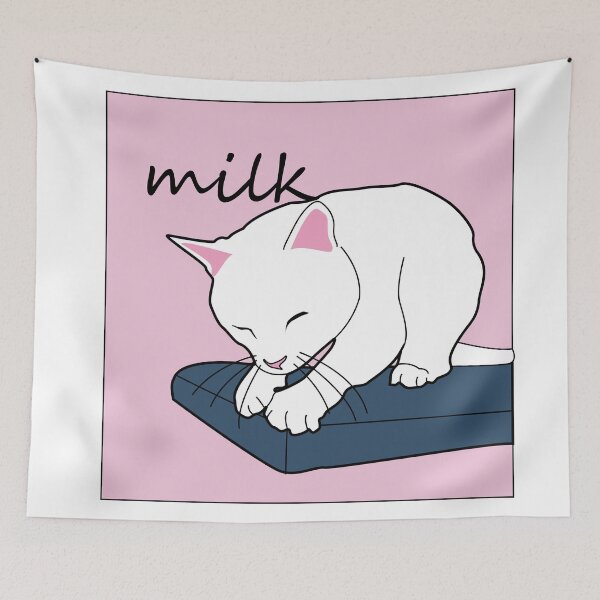 Item preview, white cats milk design. designed and sold by dadamda.