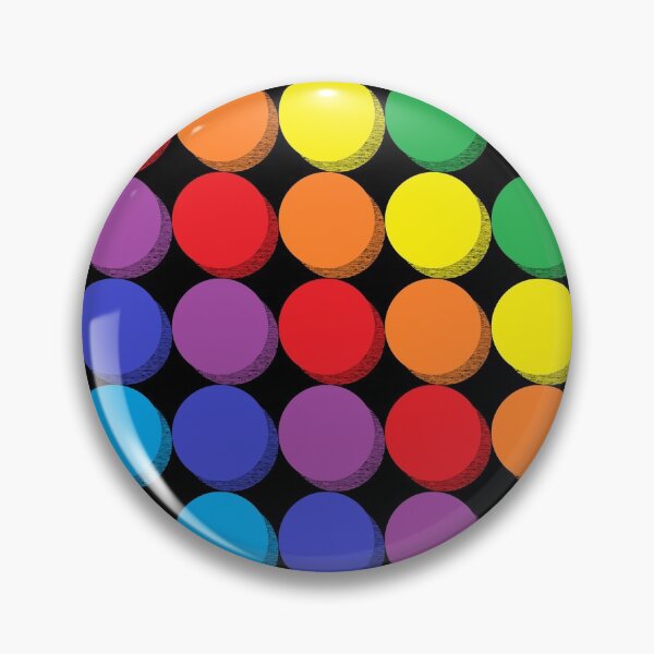 Item preview, Shaded Rainbow Polka Dots Black  designed and sold by lornakay.