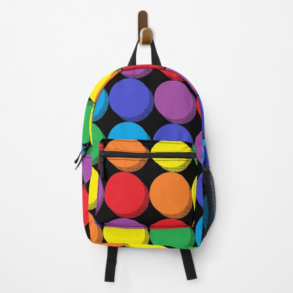 Item preview, Shaded Rainbow Polka Dots Black designed and sold by lornakay.