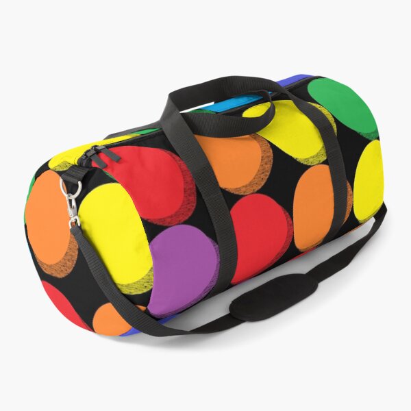 Item preview, Shaded Rainbow Polka Dots Black  designed and sold by lornakay.