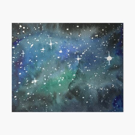 Watercolor Painting, Galaxy Painting, Night Sky, Galaxy Print