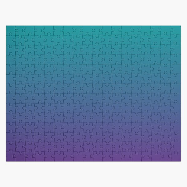 Ombre | Gradient Colors | Teal and Purple | Jigsaw Puzzle