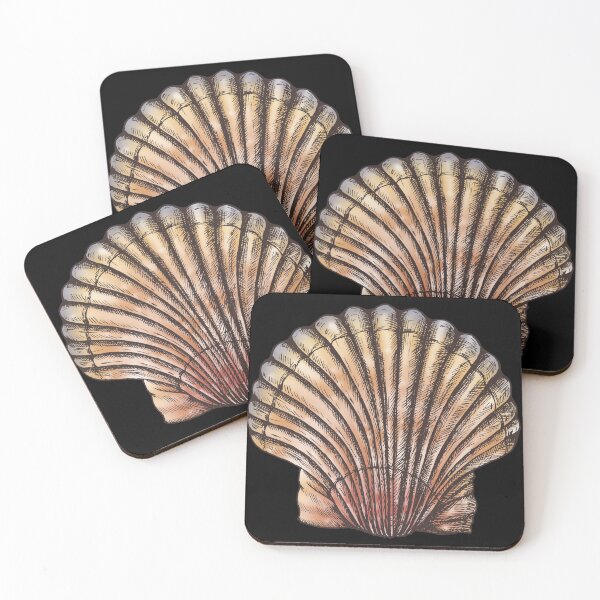 Item preview, Colorful clam seashell scallop designed and sold by TheTimeMachine.