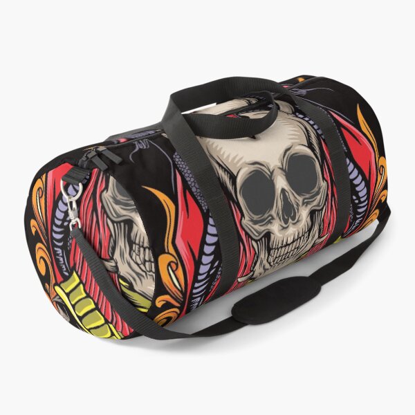 Item preview, SKULL DETH FIRE EVIL SNAKE BLACK  GOLD RED designed and sold by KALLAUTO.