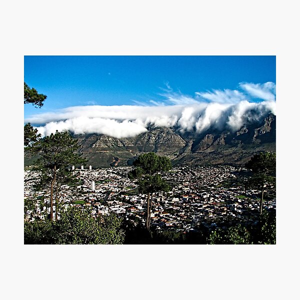 Table Mountain Cape Town Cityscape, South Africa Photographic Print
