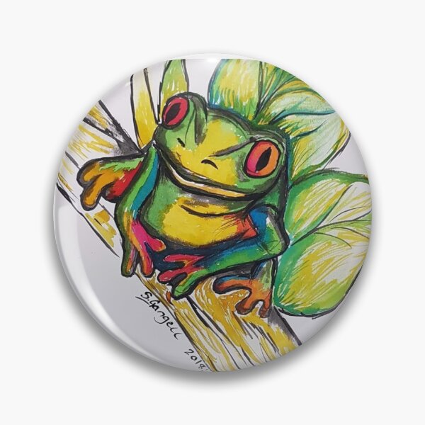 Item preview, Ink illustrated Green Frog designed and sold by Bdesigns2018.