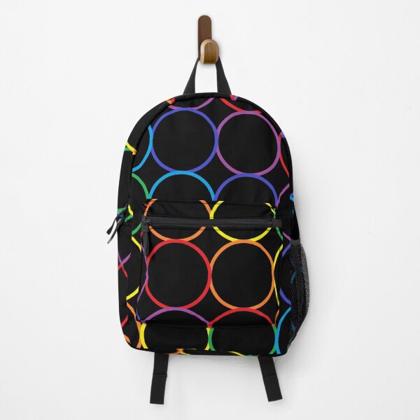 Item preview, Rainbow Circles Black   designed and sold by lornakay.