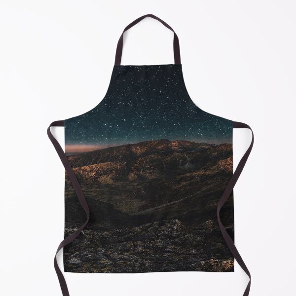 Item preview, Starry black sky, dark rock mountains golden midnight designed and sold by August-E.
