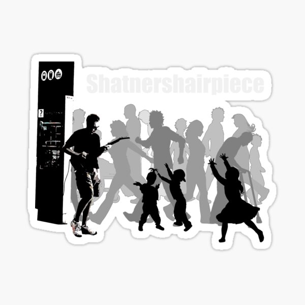 Shatnershairpiece plays guitar for kids! Sticker