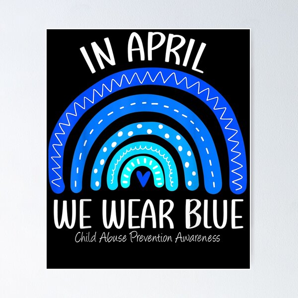 Item preview, Rainbow April We Wear Blue Child Abuse Prevention Awareness designed and sold by markknotts.