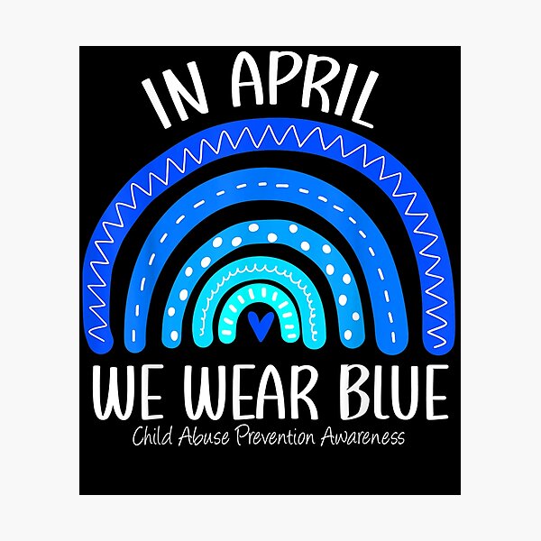 Item preview, Rainbow April We Wear Blue Child Abuse Prevention Awareness designed and sold by markknotts.