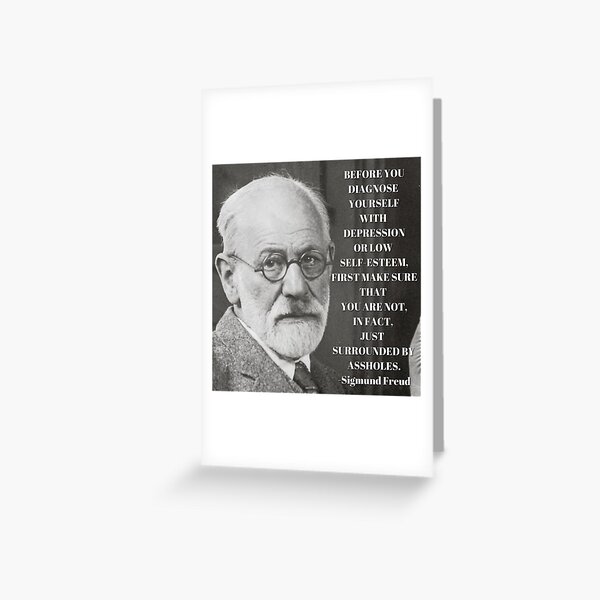 Sigmund Freud Motivational Quote Greeting Card