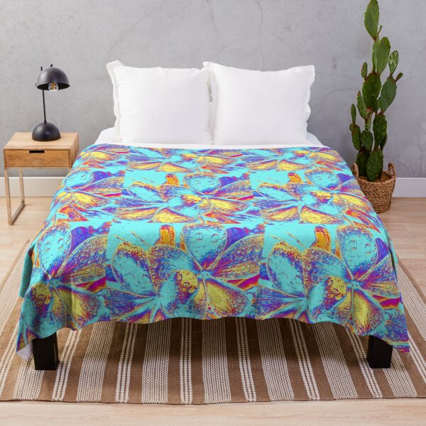 Item preview, FLORAL  FRANGIPANI ART IN PASTEL BLUE  designed and sold by Opalbluerose.