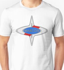 Marcos Car Badge, Colour fill, Black Outline Unisex T-Shirt