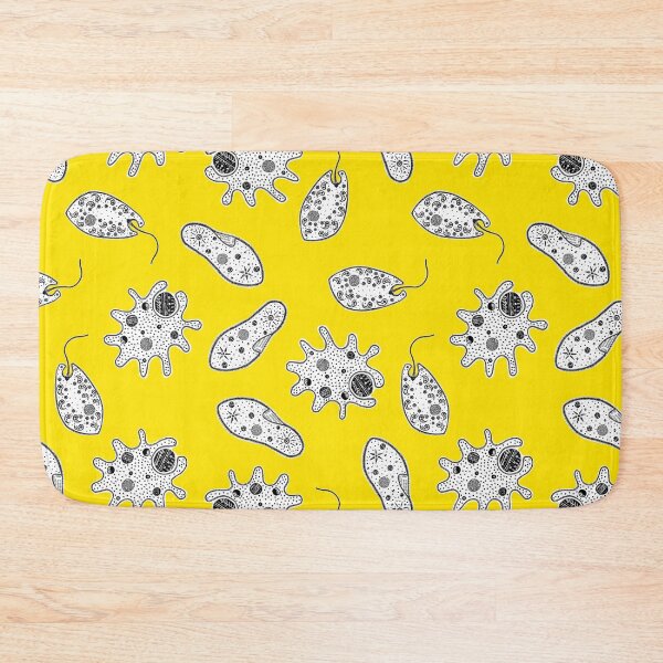 Item preview, Black and White Microbes on Yellow designed and sold by fogoosherie.