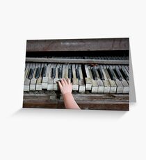 Creepy Piano Baby Greeting Card