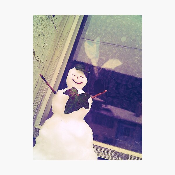 Smiling Snowbuddy Photographic Print