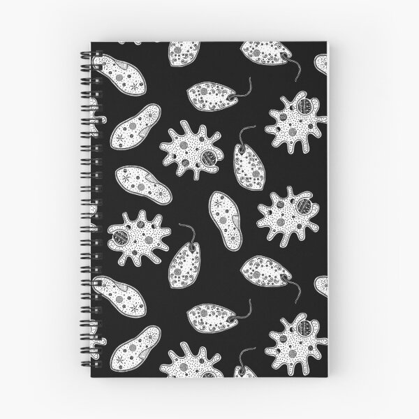 Item preview, Black and White Microbes on Black designed and sold by fogoosherie.