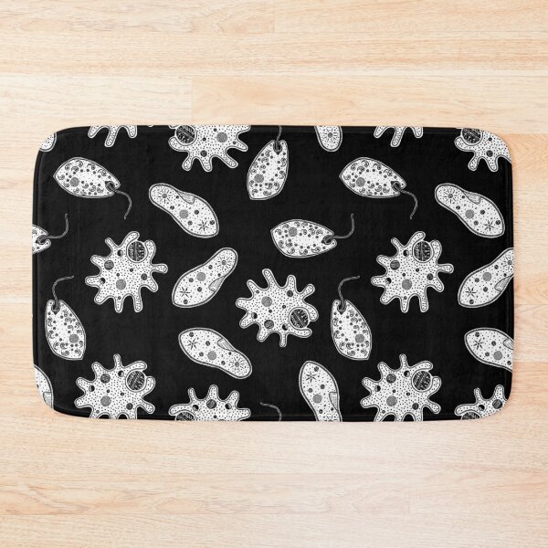 Item preview, Black and White Microbes on Black designed and sold by fogoosherie.