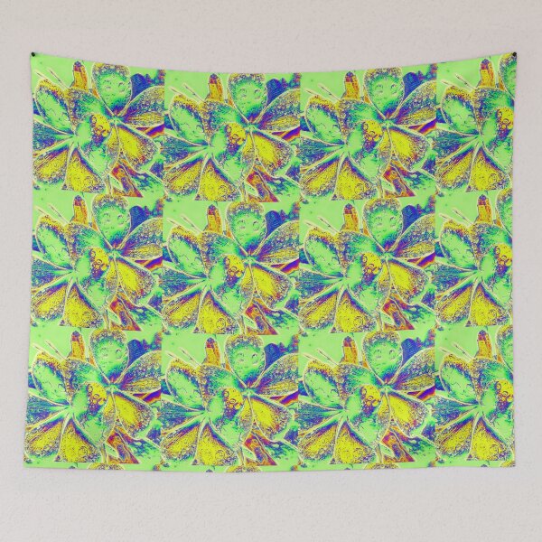Item preview, FRANGIPANI FLORAL MODERN ART IN LIME GREEN  designed and sold by Opalbluerose.