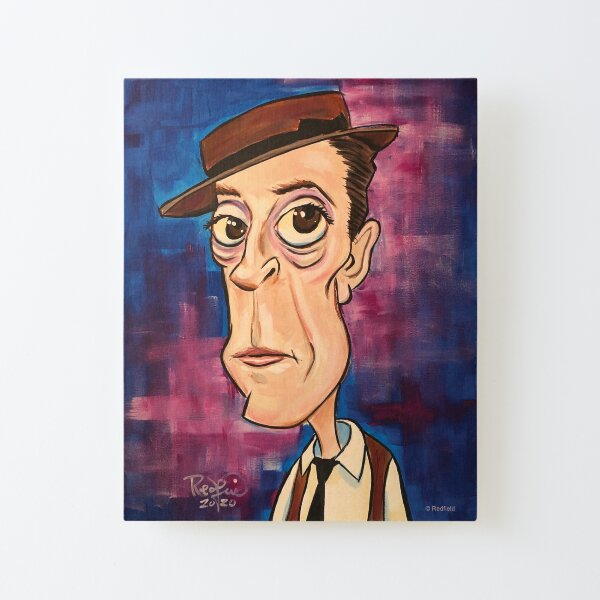 "Buster Keaton" By Mark Redfield Canvas Mounted Print