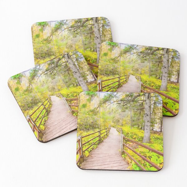 Item preview, Wooden Trail at Gooseberry Falls Watercolor designed and sold by Susan Rydberg.