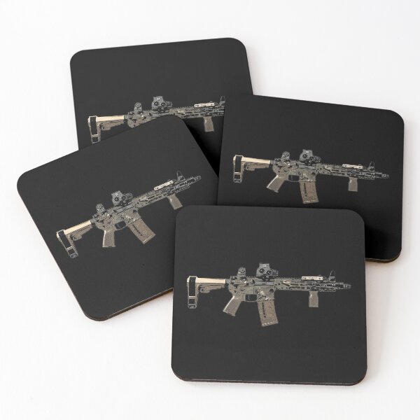 Item preview, AR15 Tan Camo Cartoon Military Gun designed and sold by Matt Ballinger.