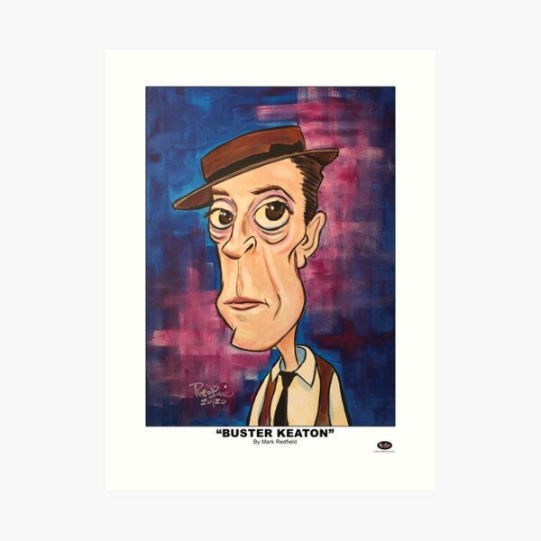 "Buster Keaton" By Mark Redfield Art Print