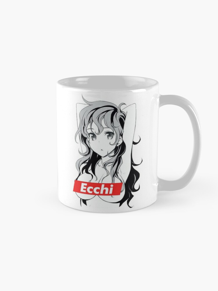 Senpai Sexy Girl Big Boobs Coffee Mug Ecchi Kawaii Ahegao Face