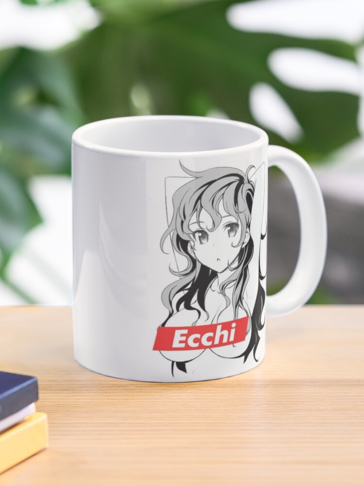 Senpai Sexy Girl Big Boobs Coffee Mug Ecchi Kawaii Ahegao Face