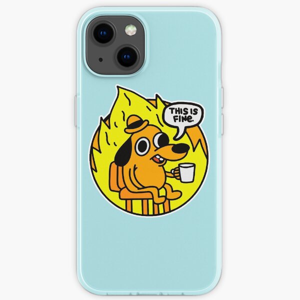 This is Fine Doggo | This is Fine Dog | This is Fine Meme iPhone Soft Case