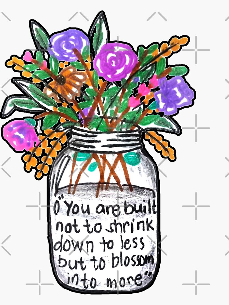 "Motivational Quotes in Vase" Sticker for Sale by colormazing Redbubble