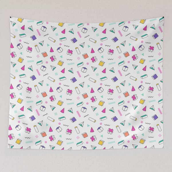 Item preview, 3D Memphis Style Geometric Shapes Pattern designed and sold by suwarnaadi.