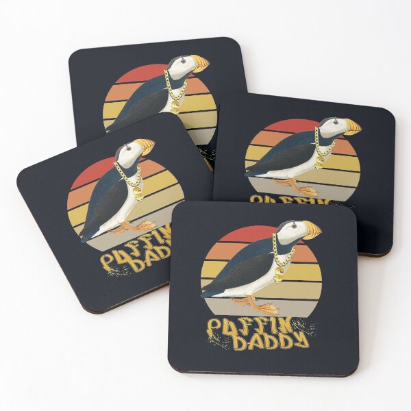 Item preview, Puffin Daddy Cool Retro Vintage Puffin Rapper designed and sold by The Masked Designer.