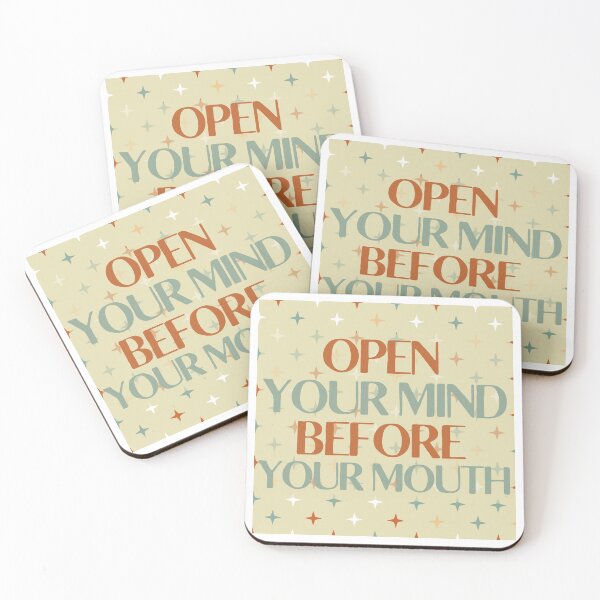 Item preview, Open Your Mind Before Your Mouth Star Pattern designed and sold by SweetAndSpice.