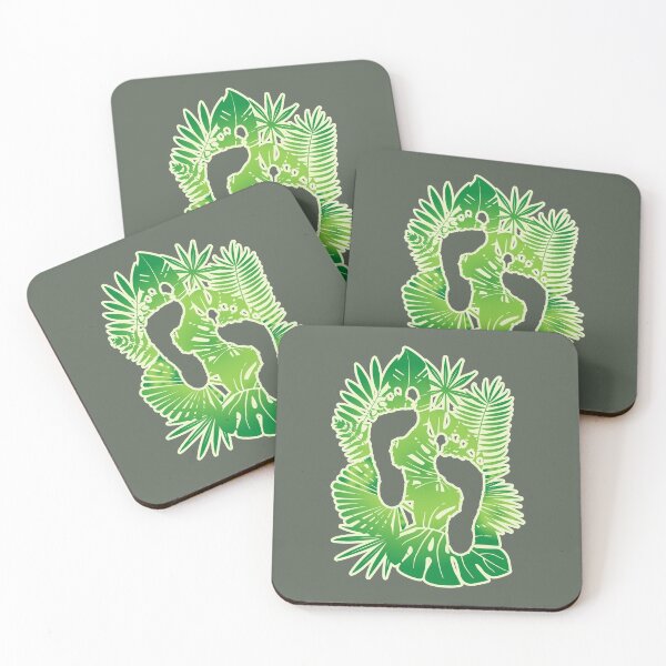 Item preview, Leafy Footprints. Green. designed and sold by BOLD-Australia.